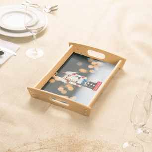 SlipperyJoe's Christmas classic nutcracker ornamen Serving Tray
