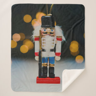 SlipperyJoe's Christmas classic nutcracker ornamen Sherpa Blanket