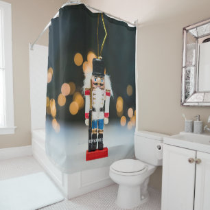 SlipperyJoe's Christmas classic nutcracker ornamen Shower Curtain