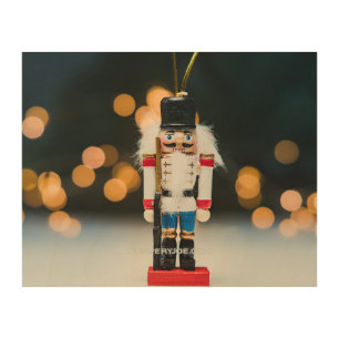 SlipperyJoe's Christmas classic nutcracker ornamen Wood Wall Art