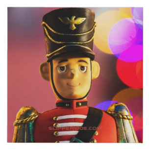 SlipperyJoe's Christmas classic toy soldier friend Faux Canvas Print