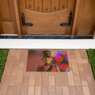SlipperyJoe's Christmas classic toy soldier friend Fiber Doormat