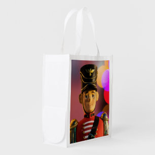 SlipperyJoe's Christmas classic toy soldier friend Grocery Bag