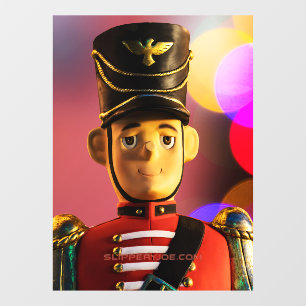 SlipperyJoe's Christmas classic toy soldier friend Window Cling
