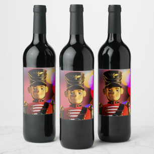 SlipperyJoe's Christmas classic toy soldier friend Wine Label