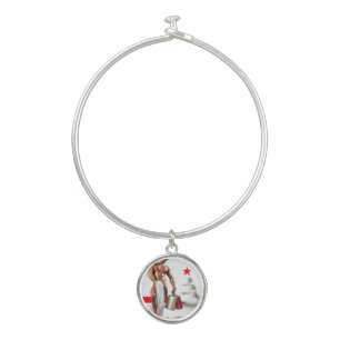 SlipperyJoe's Christmas shopping white paper spira Bangle Bracelet