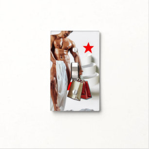 SlipperyJoe's Christmas shopping white paper spira Light Switch Cover