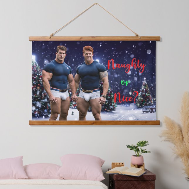 SlipperyJoe's Christmas trees holiday colorful vib Hanging Tapestry (Bedroom)