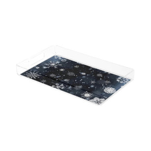 SlipperyJoe's Christmas winter magical peaceful at Acrylic Tray
