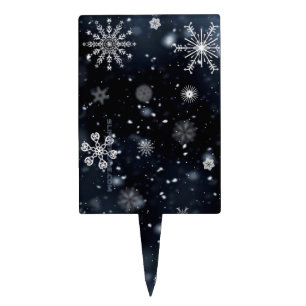 SlipperyJoe's Christmas winter magical peaceful at Cake Topper