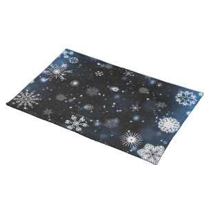 SlipperyJoe's Christmas winter magical peaceful at Cloth Placemat