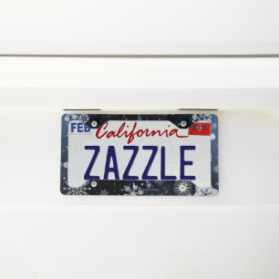 SlipperyJoe's Christmas winter magical peaceful at License Plate Frame