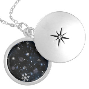 SlipperyJoe's Christmas winter magical peaceful at Locket Necklace
