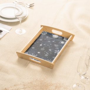SlipperyJoe's Christmas winter magical peaceful at Serving Tray