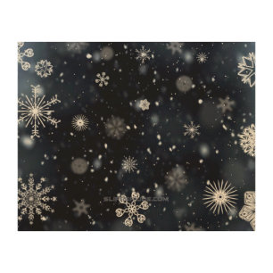 SlipperyJoe's Christmas winter magical peaceful at Wood Wall Art