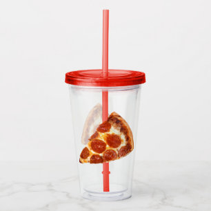 SlipperyJoe's classic pepperoni pizza slice melted Acrylic Tumbler