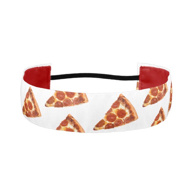 SlipperyJoe's classic pepperoni pizza slice melted Athletic Headband (Front)