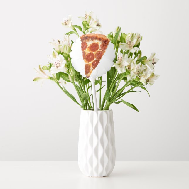 SlipperyJoe's classic pepperoni pizza slice melted Balloon (Vase)