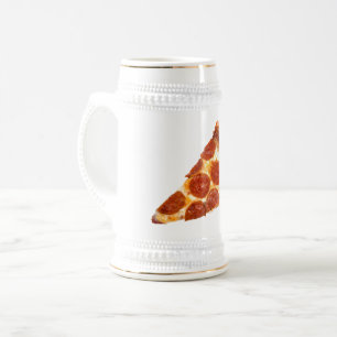 SlipperyJoe's classic pepperoni pizza slice melted Beer Stein