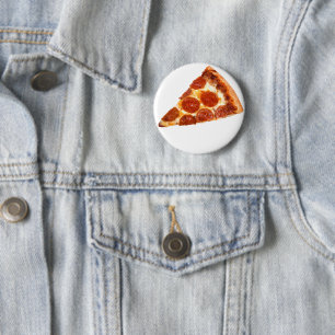 SlipperyJoe's classic pepperoni pizza slice melted Button