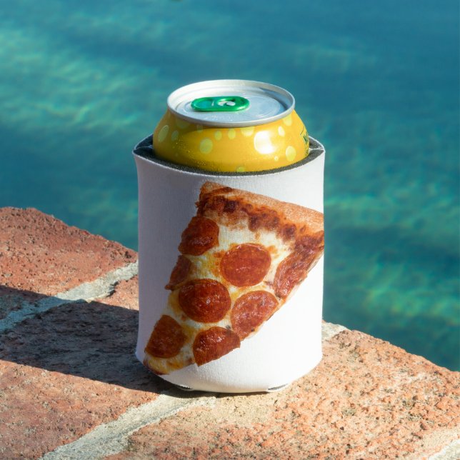 SlipperyJoe's classic pepperoni pizza slice melted Can Cooler (In Situ Pool)