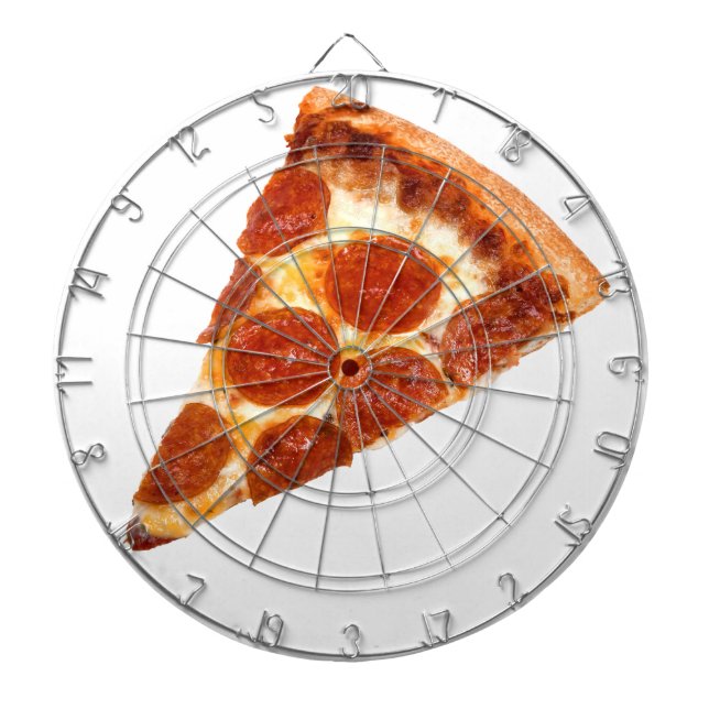 SlipperyJoe's classic pepperoni pizza slice melted Dart Board (Front)