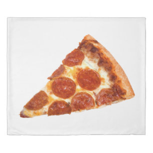 SlipperyJoe's classic pepperoni pizza slice melted Duvet Cover
