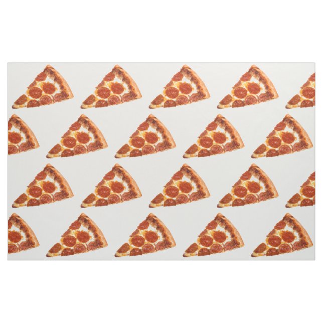 SlipperyJoe's classic pepperoni pizza slice melted Fabric (Yard)