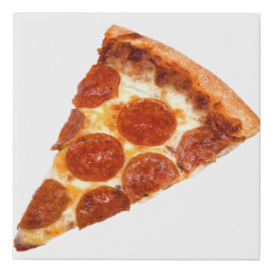 SlipperyJoe's classic pepperoni pizza slice melted Faux Canvas Print