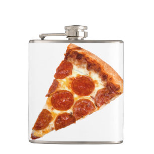 SlipperyJoe's classic pepperoni pizza slice melted Flask