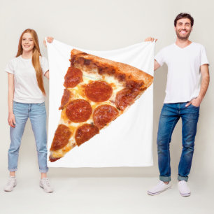 SlipperyJoe's classic pepperoni pizza slice melted Fleece Blanket