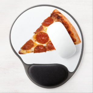 SlipperyJoe's classic pepperoni pizza slice melted Gel Mouse Pad