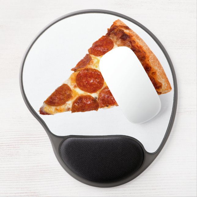 SlipperyJoe's classic pepperoni pizza slice melted Gel Mouse Pad (Left Side)