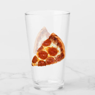 SlipperyJoe's classic pepperoni pizza slice melted Glass