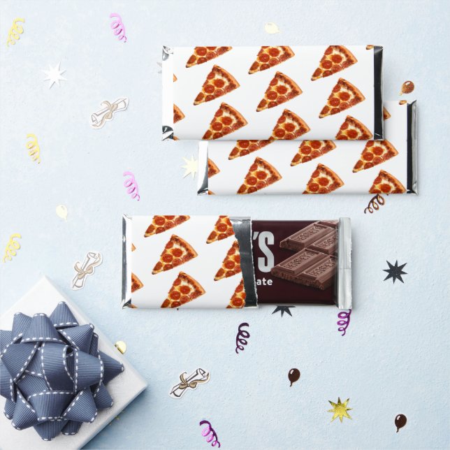 SlipperyJoe's classic pepperoni pizza slice melted Hershey Bar Favors (Front)