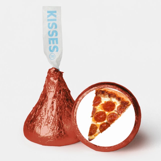 SlipperyJoe's classic pepperoni pizza slice melted Hershey®'s Kisses® (Front)