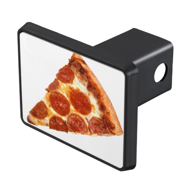 SlipperyJoe's classic pepperoni pizza slice melted Hitch Cover (Top Right)
