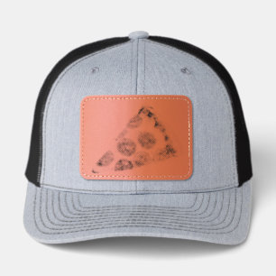 SlipperyJoe's classic pepperoni pizza slice melted Leather Patch Hat