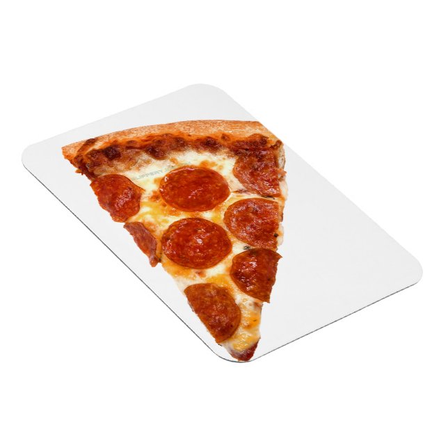SlipperyJoe's classic pepperoni pizza slice melted Magnet (Right Side)