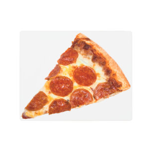 SlipperyJoe's classic pepperoni pizza slice melted Metal Print