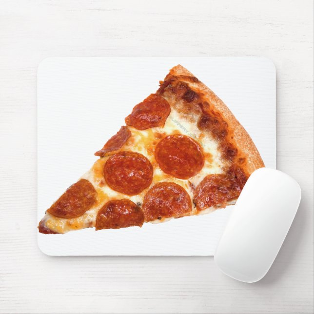 SlipperyJoe's classic pepperoni pizza slice melted Mouse Pad (With Mouse)