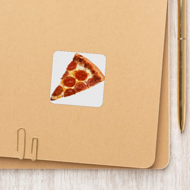 SlipperyJoe's classic pepperoni pizza slice melted Patch (On Folder)