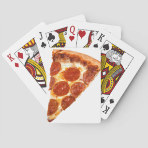 SlipperyJoe's classic pepperoni pizza slice melted Poker Cards