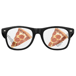 SlipperyJoe's classic pepperoni pizza slice melted Retro Sunglasses