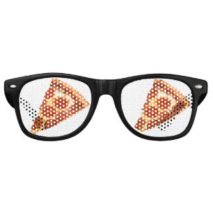 SlipperyJoe's classic pepperoni pizza slice melted Retro Sunglasses