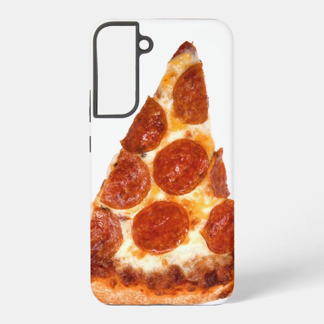 SlipperyJoe's classic pepperoni pizza slice melted Samsung Galaxy Case (Back)