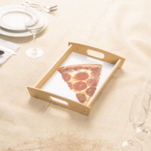 SlipperyJoe's classic pepperoni pizza slice melted Serving Tray