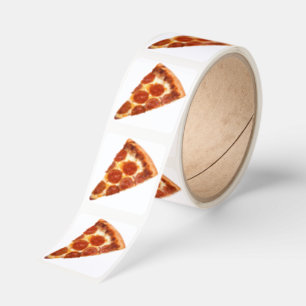 SlipperyJoe's classic pepperoni pizza slice melted Square Sticker