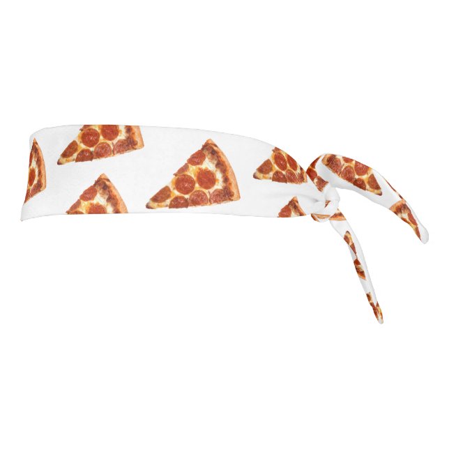 SlipperyJoe's classic pepperoni pizza slice melted Tie Headband (Rotate 90)