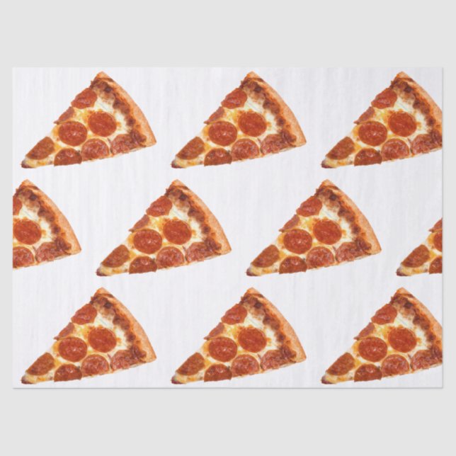 SlipperyJoe's classic pepperoni pizza slice melted Tissue Paper (Front)